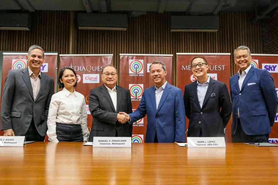 ABS-CBN, TV5 sign partnership deal