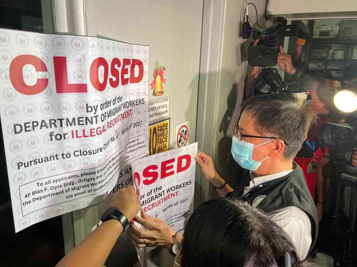 DMW shuts down illegal recruitment agency in Quezon City