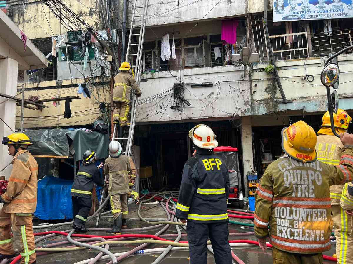 One injured after fire hits residential area in Quiapo, Manila