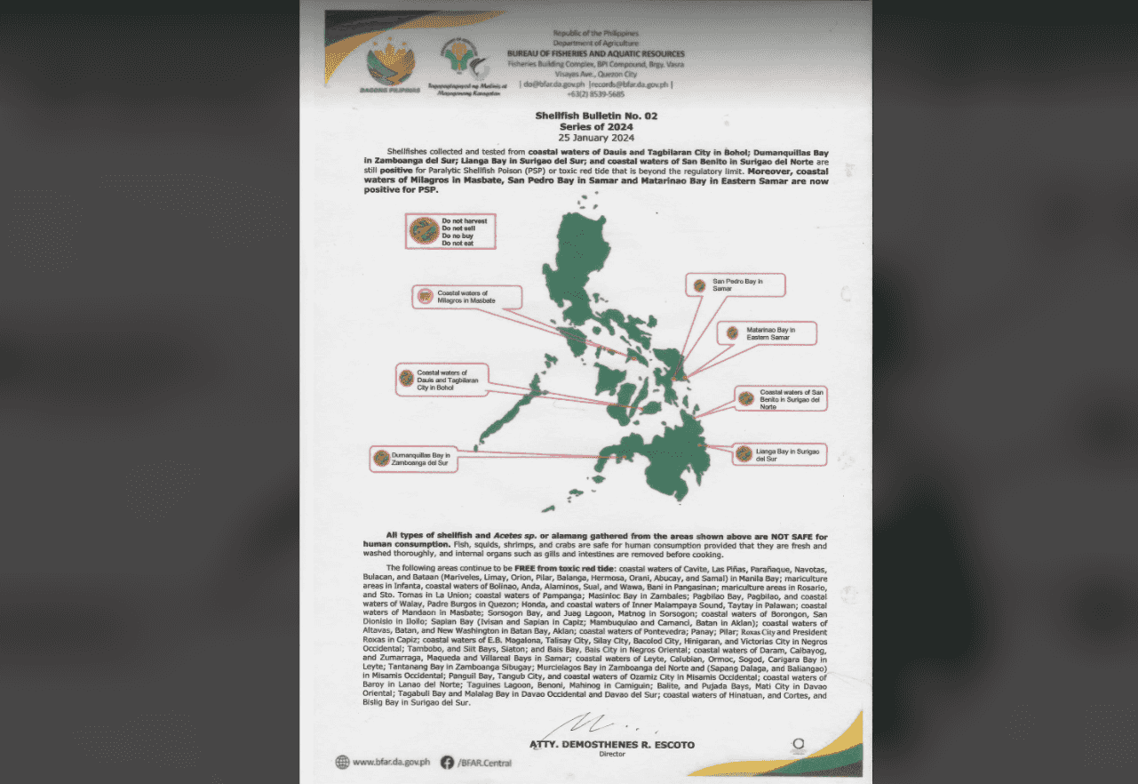 3 Mindanao shore, 4 Visayas shore affected by red tide - BFAR