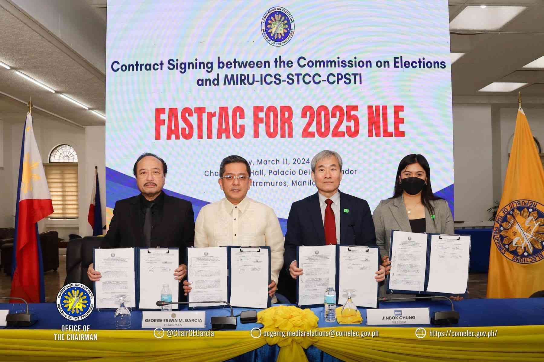 Comelec, Miru Systems Inc. formally sign contract for 2025 midterm elections
