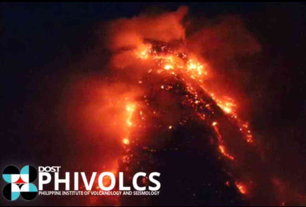 Phivolcs observes 4 pyroclastic density currents at Mayon Volcano