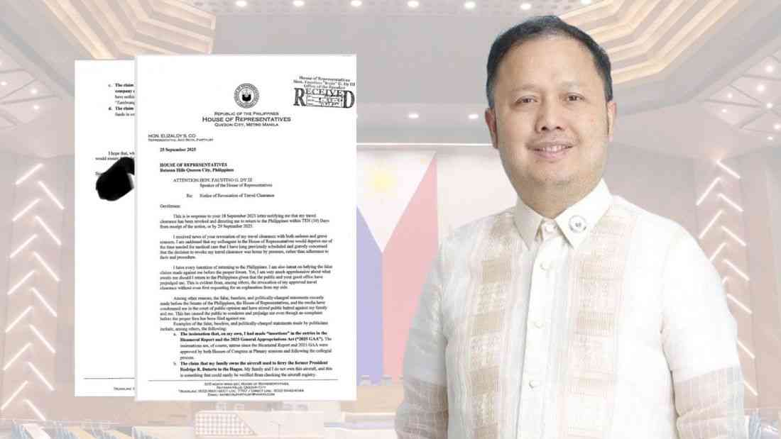Rep. Zaldy Co defends self amid travel ban, flood scam allegations