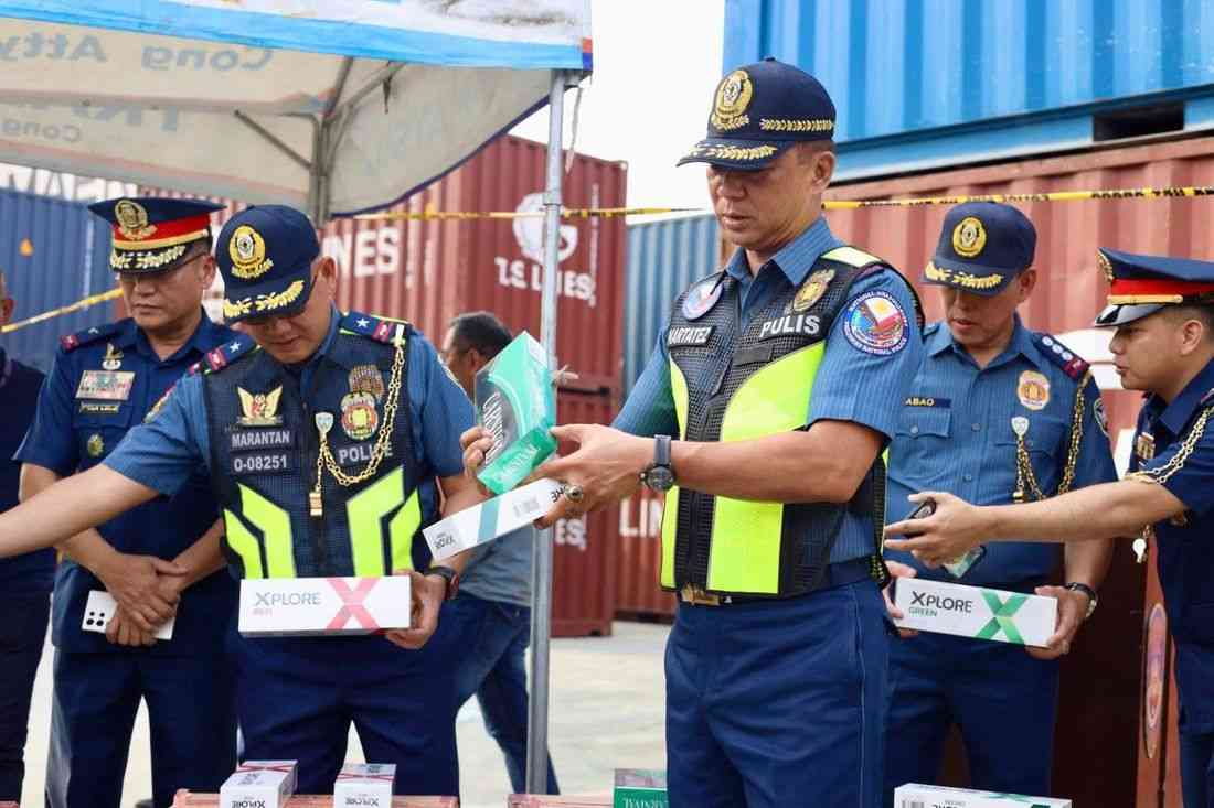 PNP probes possible smuggling network behind P2.6-B worth of illegal cigarettes
