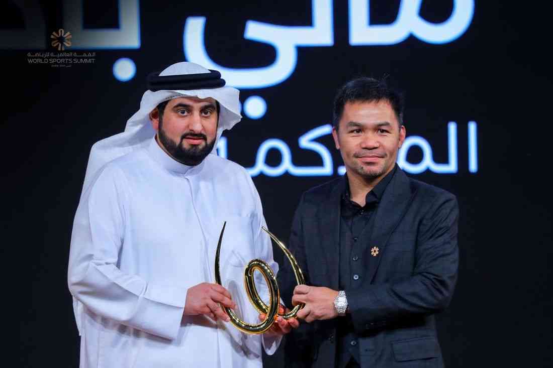 Pacquiao honored at World Sports Summit in Dubai for global outstanding sporting career
