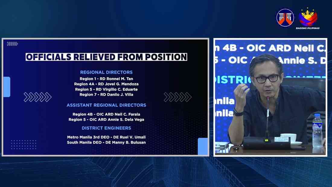 11 DPWH officials relieved from posts — Dizon