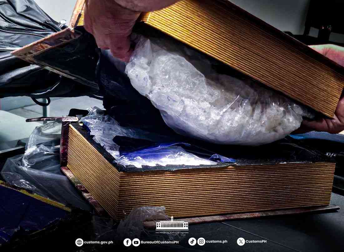 NAIA passenger caught smuggling over ₱40M worth of ‘shabu’ in wooden books