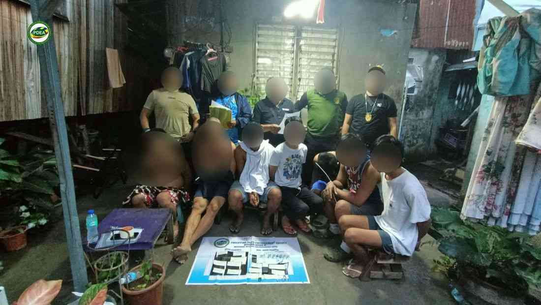Suspected drug den busted in Davao City; seven arrested