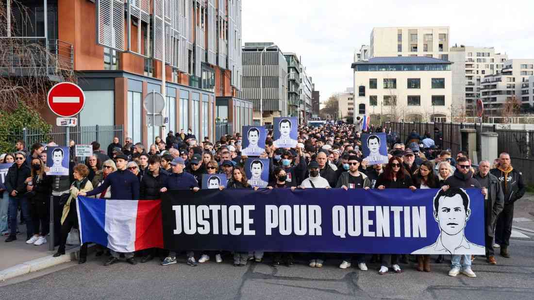 Thousands march in Lyon after French far-right activist killed last week