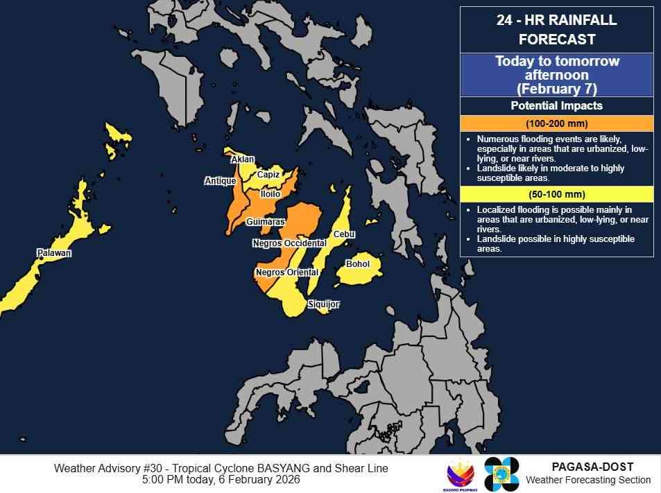 Tropical Cyclone Basyang may weaken into a low pressure area in the next 12 hours – PAGASA