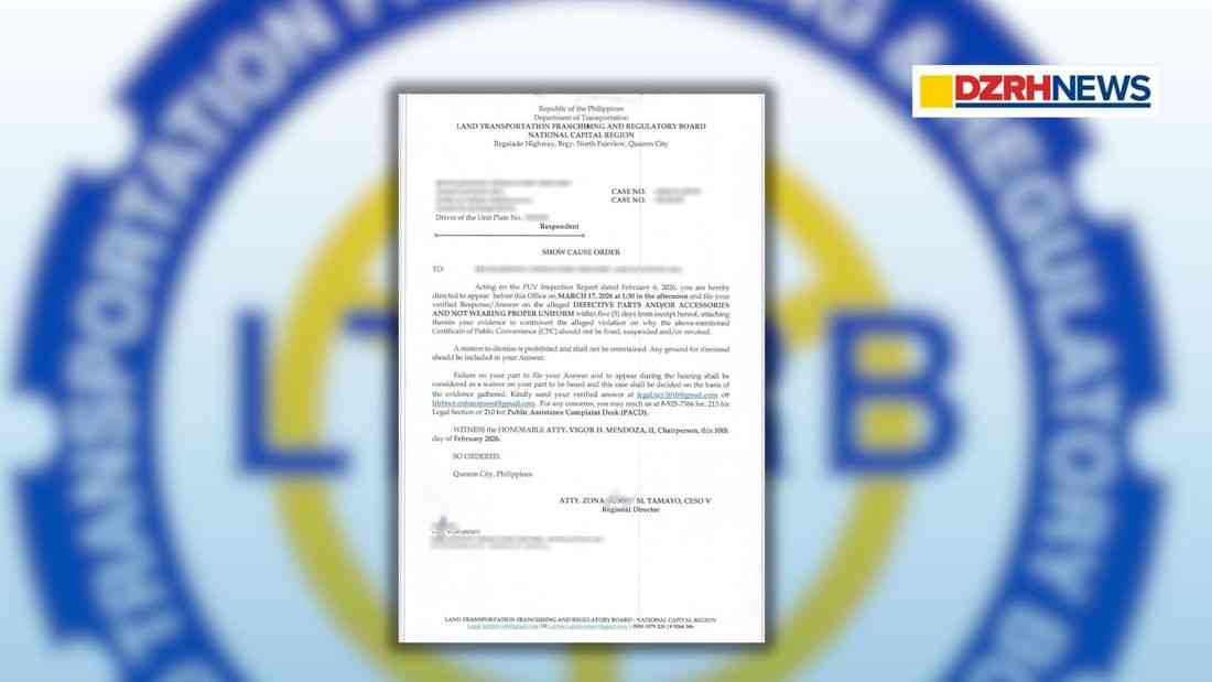 LTFRB-NCR intensifies inspections, issues 23 more SCOs in Metro Manila