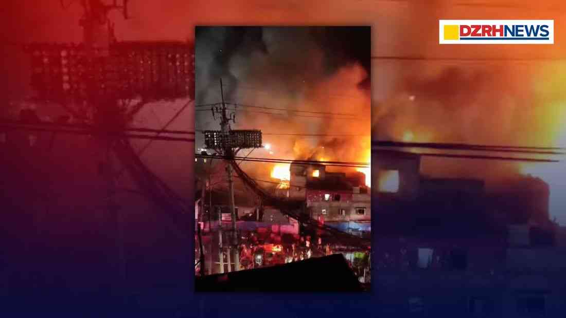 Fire hits Parola Compound in Tondo, Manila, reaches 4th alarm