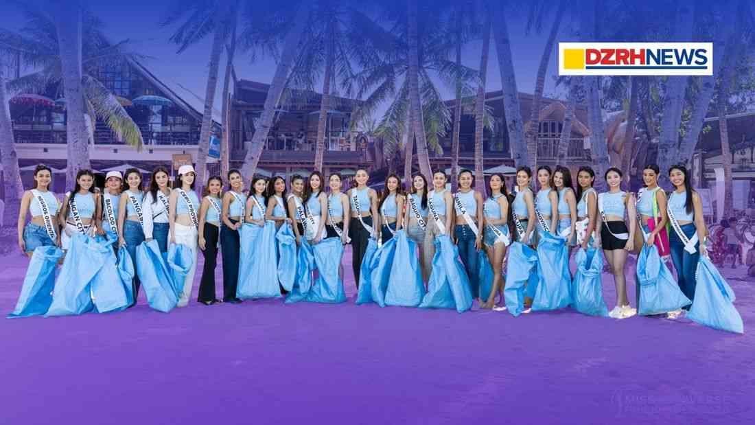 Miss Universe PH 2026 delegates lead Boracay beach clean-up drive