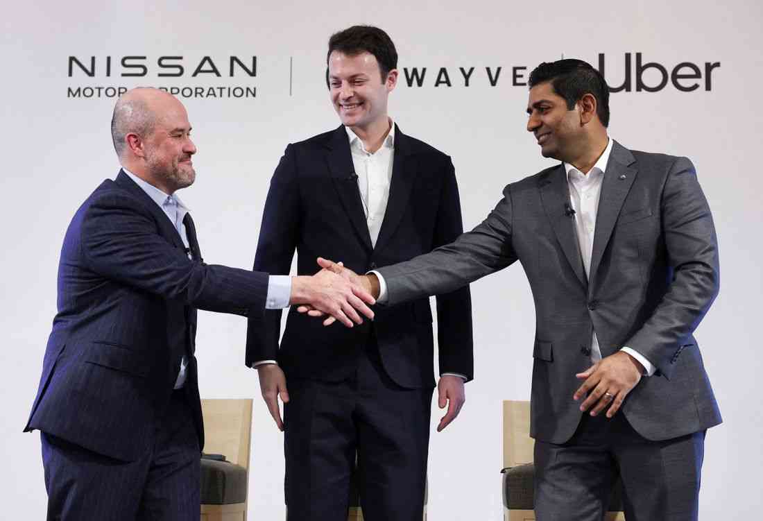 Nissan, Uber, Wayve unveil robotaxi tie-up