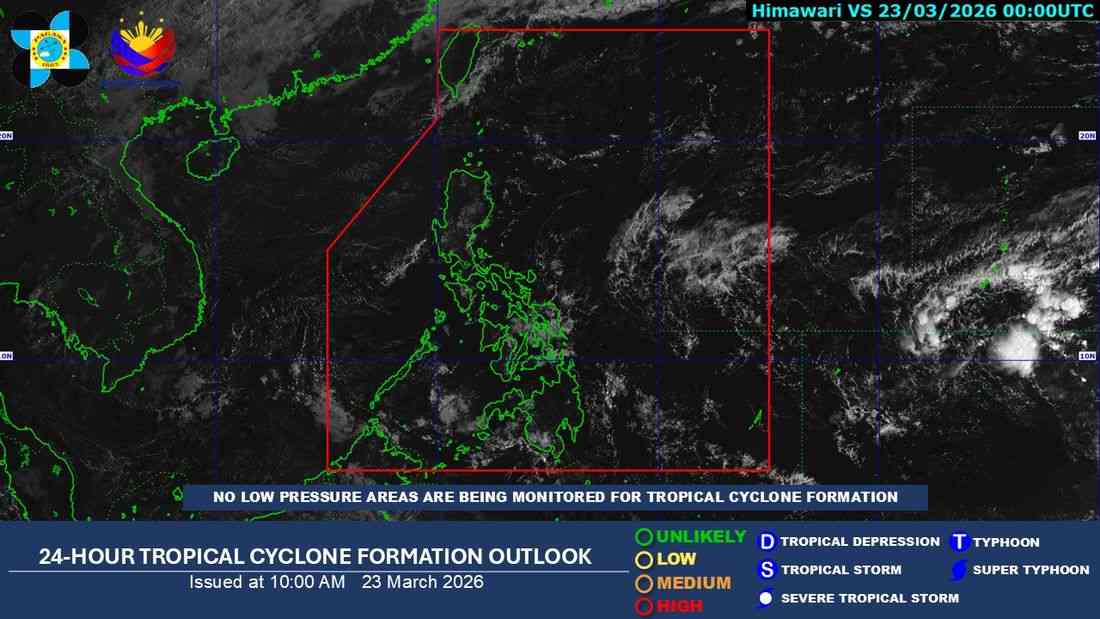 Easterlies to bring cloudy skies, rains in parts of PH