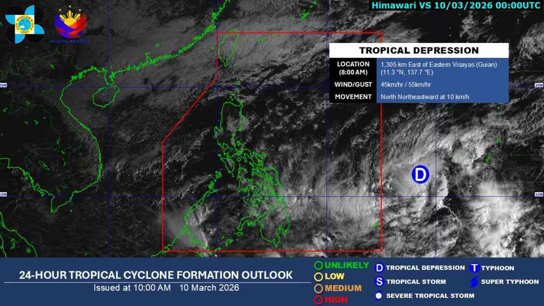 LPA outside PAR develops into a tropical depression – PAGASA