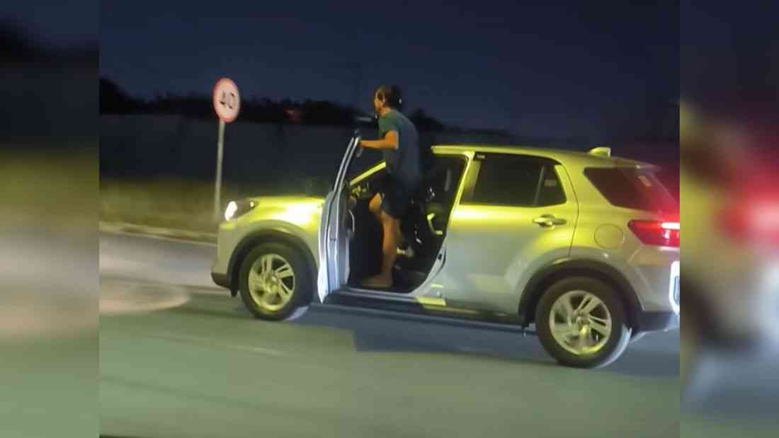 LTO issues SCO vs. driver caught standing in moving SUV with driver-side door open