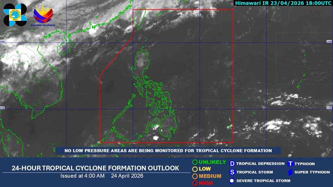 Fair weather expected on Friday, April 24