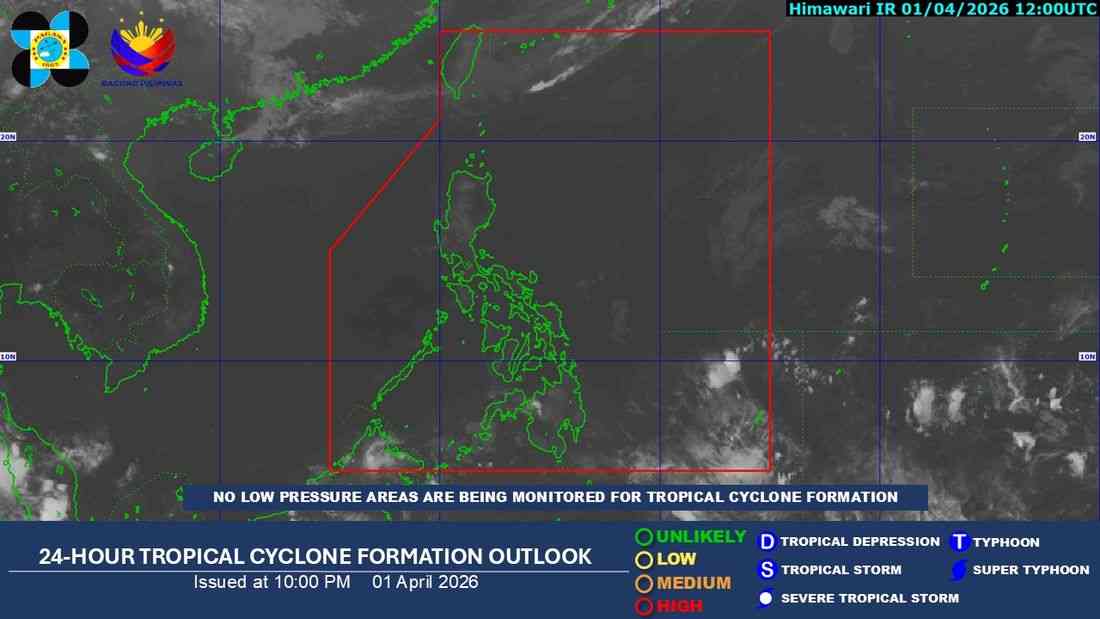 Easterlies to bring isolated rains over Southern Luzon, Visayas, Mindanao