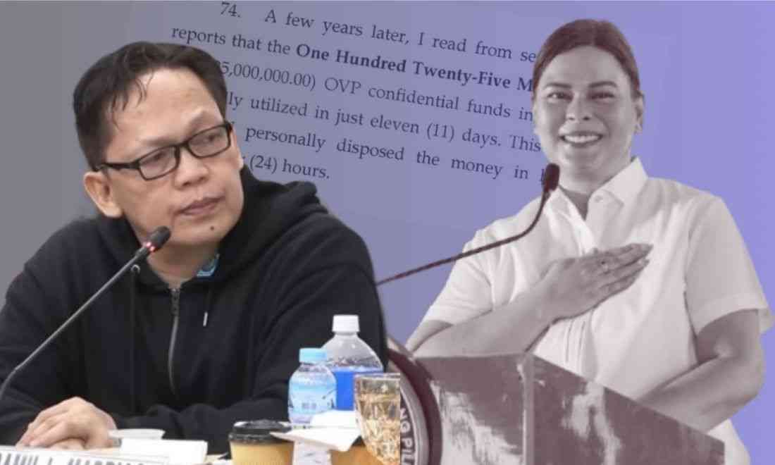 Rep. Chua calls Madriaga affidavit ‘missing link’ in VP Sara confidential funds case