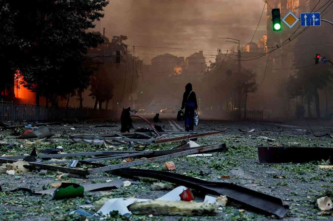 Russia strikes Kyiv with massive missile and drone attack, killing one