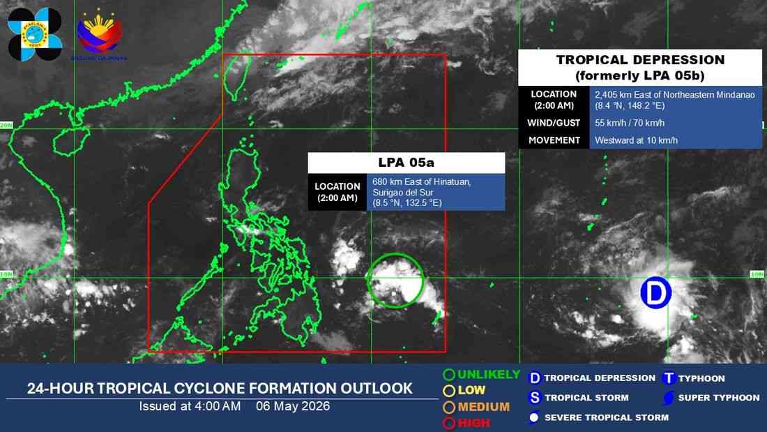 LPA inside PAR ‘unlikely’ to develop into tropical depression