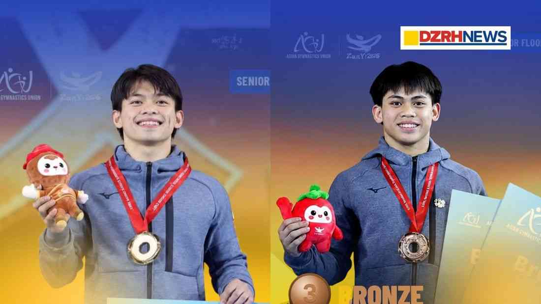 Yulo brothers make history as Carlos wins gold, Eldrew takes bronze in Asian Championships floor exercise