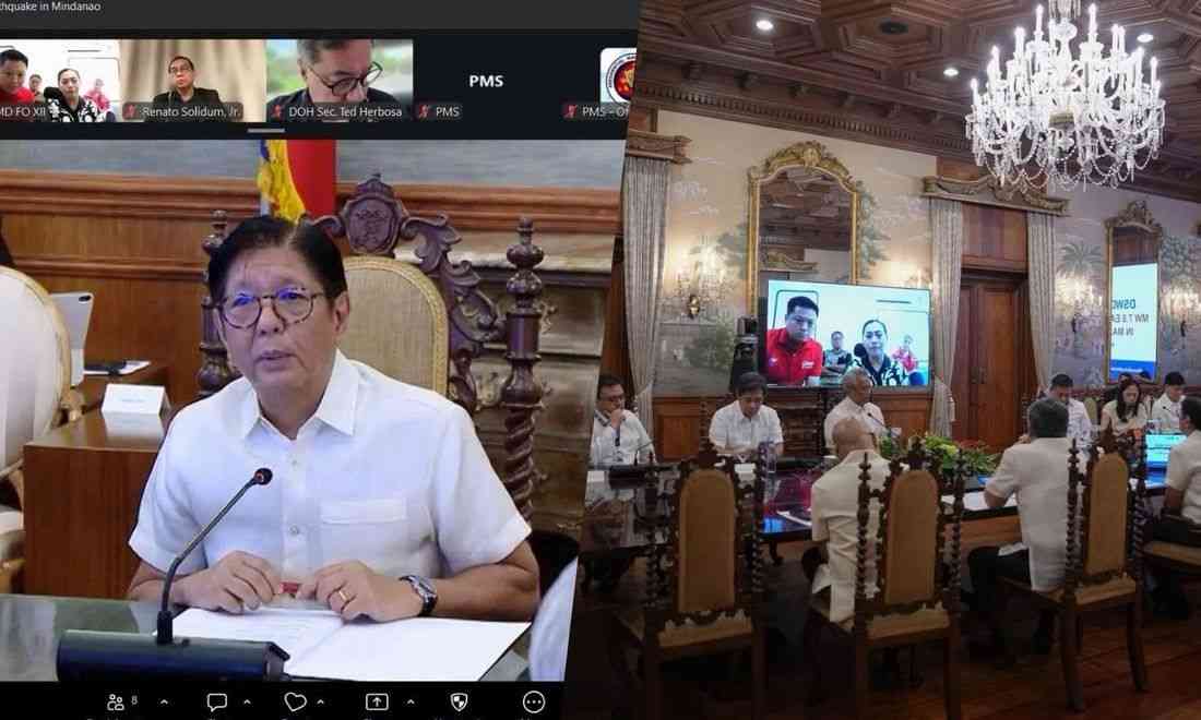 Marcos convenes situation briefing as gov't ramps up response to Mindanao quake