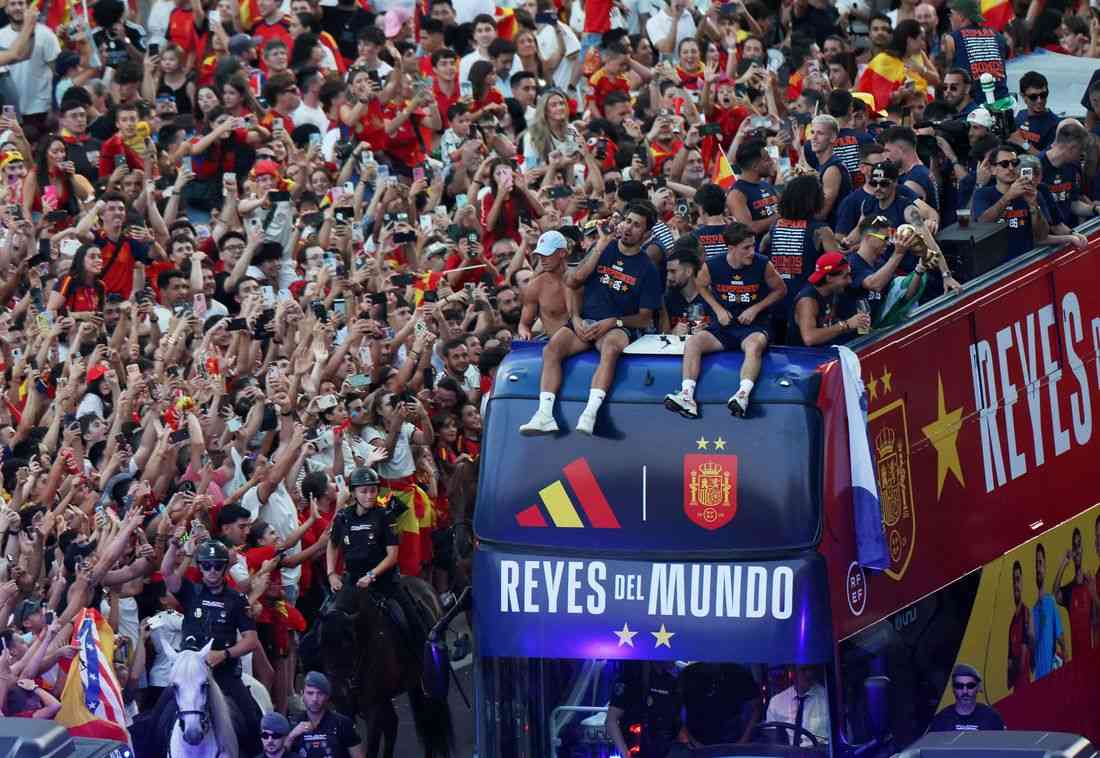 Scores celebrate Spain's 'Kings of the World' win in exhilarated Madrid