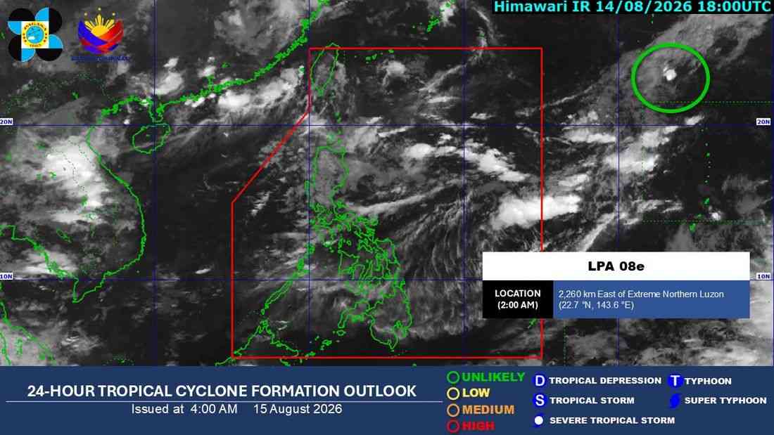 PAGASA: LPA outside PAR unlikely to develop; heavy rains loom over Western Luzon