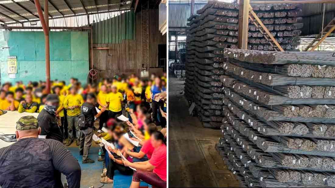 Davao steel plant raided by PAOCC, NBI, military over allegedly substandard, radioactive metal parts