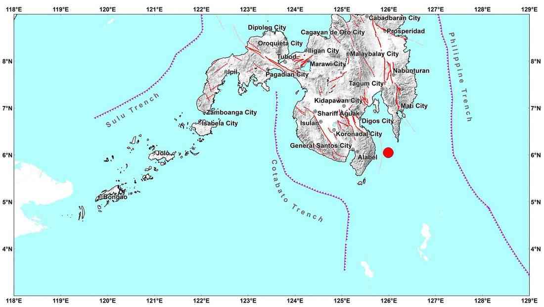 Magnitude 5.3 quake rocks Davao Occidental