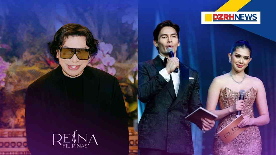 Michael Cinco praises Reina Filipinas hosts Joy Barcoma and Sean Kyle Ortega