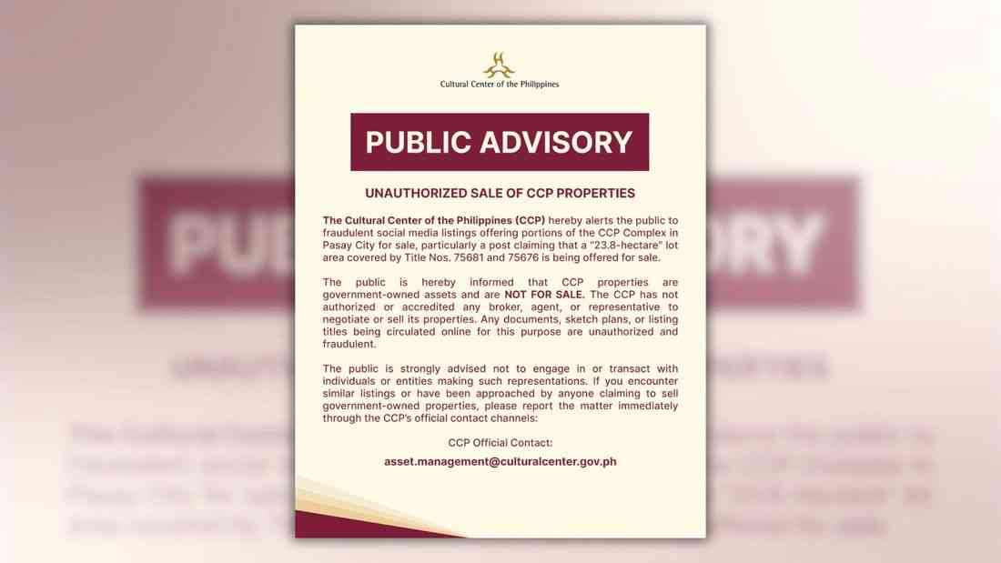 CCP flags online listings of its properties as fraudulent, advises public to report scammers
