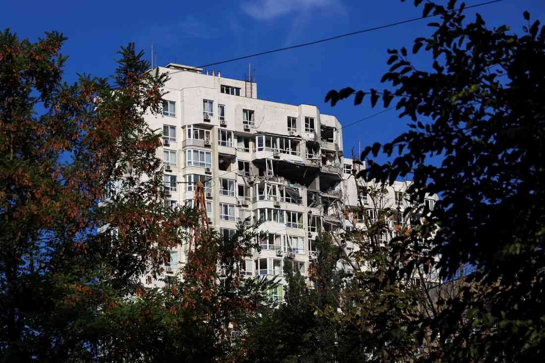 Russian air attack damages multi-story residential building in Ukraine's Odesa, official says