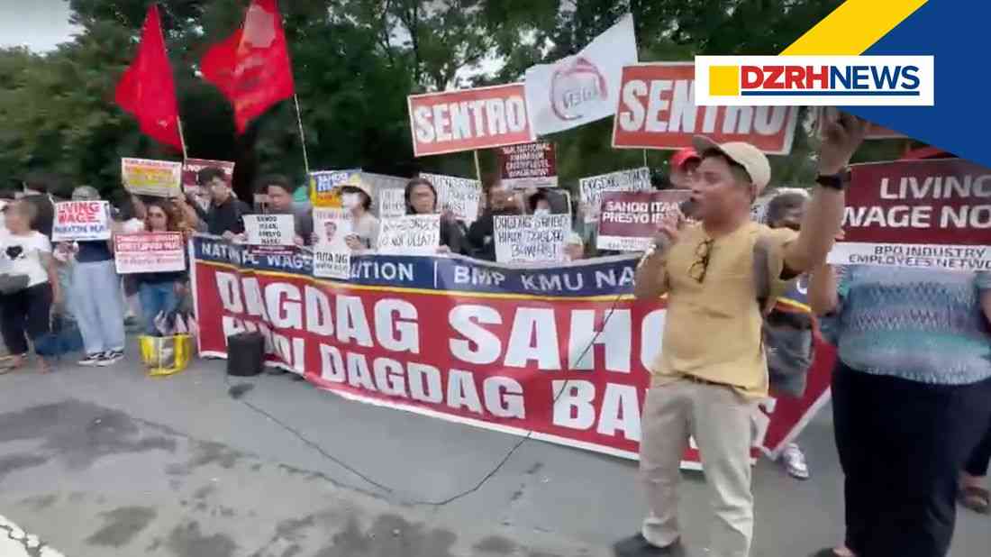 Workers hold lightning rally over stalled ₱85 wage hike