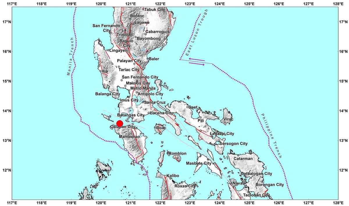 Magnitude 4.9 quake jolts Abra De Ilog, Occidental Mindoro