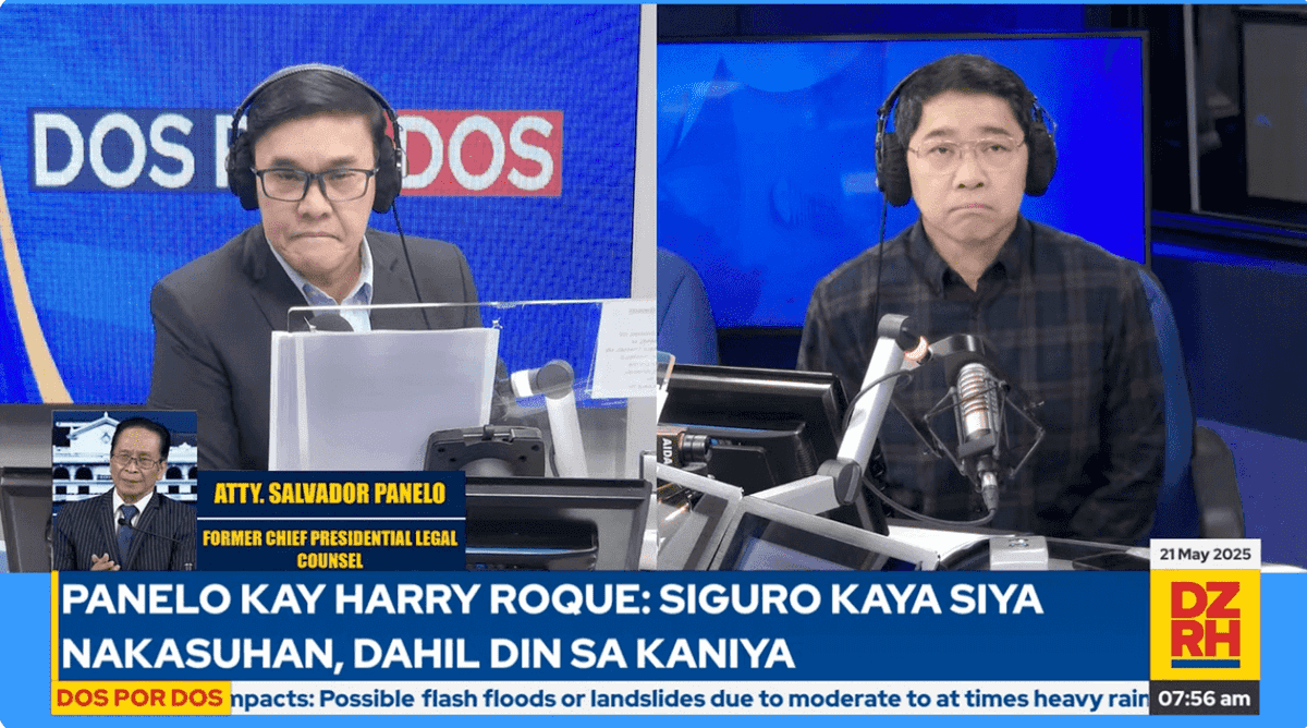 Panelo to Roque: 'Bumalik na siya at harapin niya ang kaso niya'