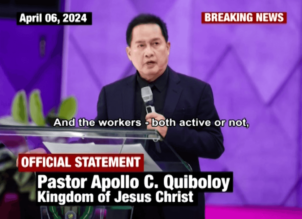 Quiboloy: 'My cases became complicated since Marcos won as President'