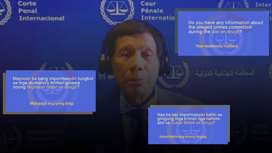 ICC opens microsite seeking witness submissions for Duterte drug war probe