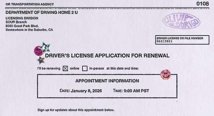 Olivia Rodrigo updates official website to mark ‘Driver’s License’ 5th anniversary