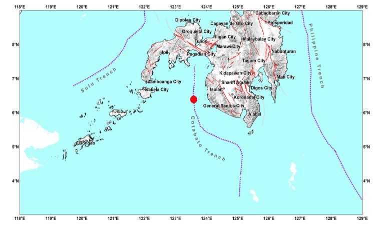 Magnitude 5.7 earthquake jolts Kalamansig, Sultan Kudarat