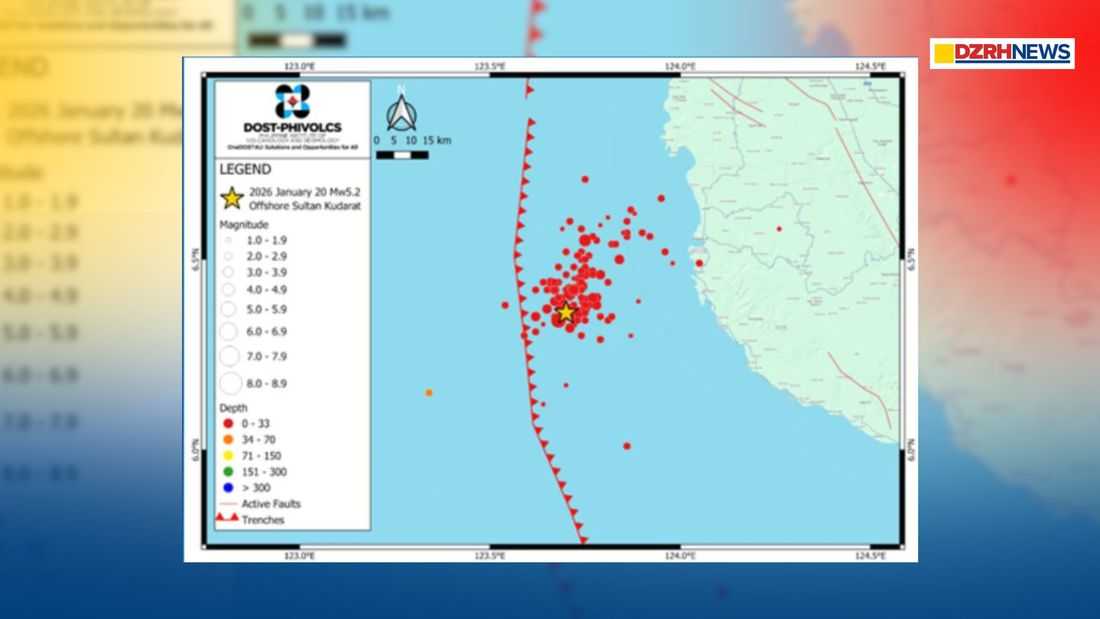 PHIVOLCS recorded around 400 aftershocks in Sultan Kudarat after Kalamansig earthquake