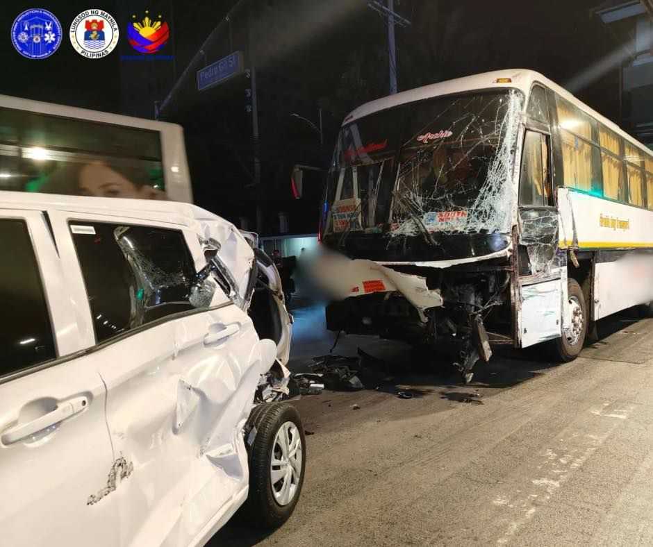 9 injured after bus plows into several vehicles along Taft Avenue