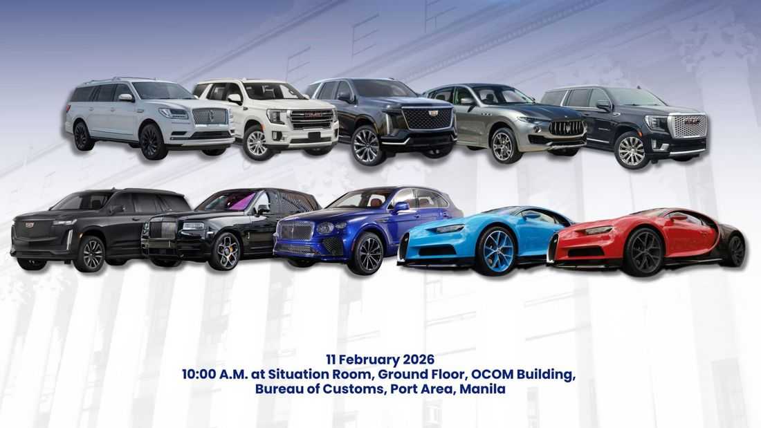 Remaining Discaya luxury cars to be auctioned off on Feb. 11