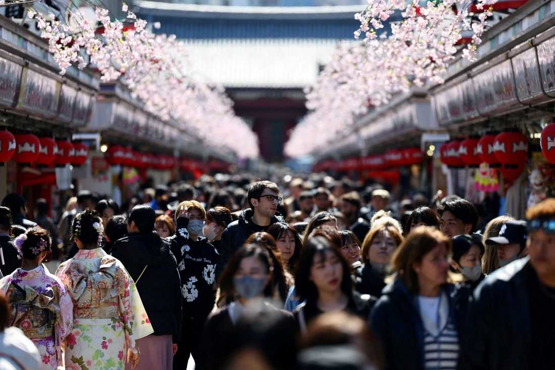 Japan tourist arrivals in January mark first fall in four years