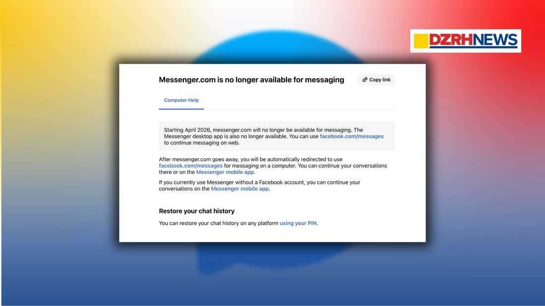 Meta to retire Messenger desktop app and website in April 2026; users shift to web and mobile platforms