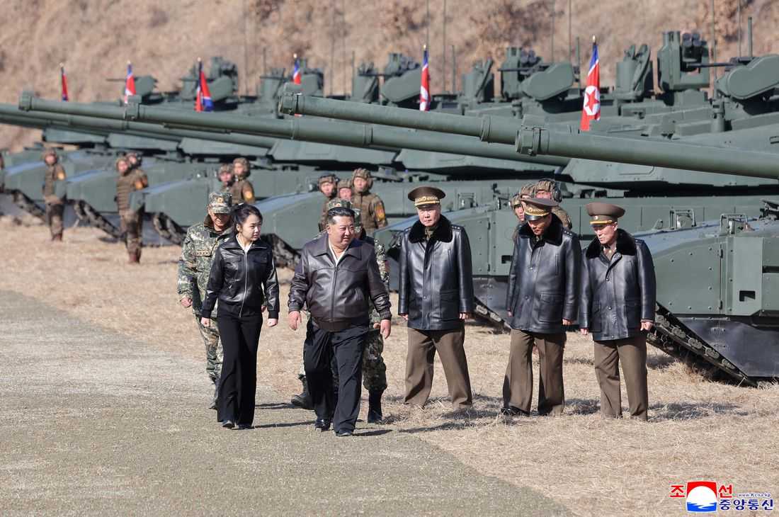 North Korea's Kim leads offensive tactical drill with new tanks, KCNA says