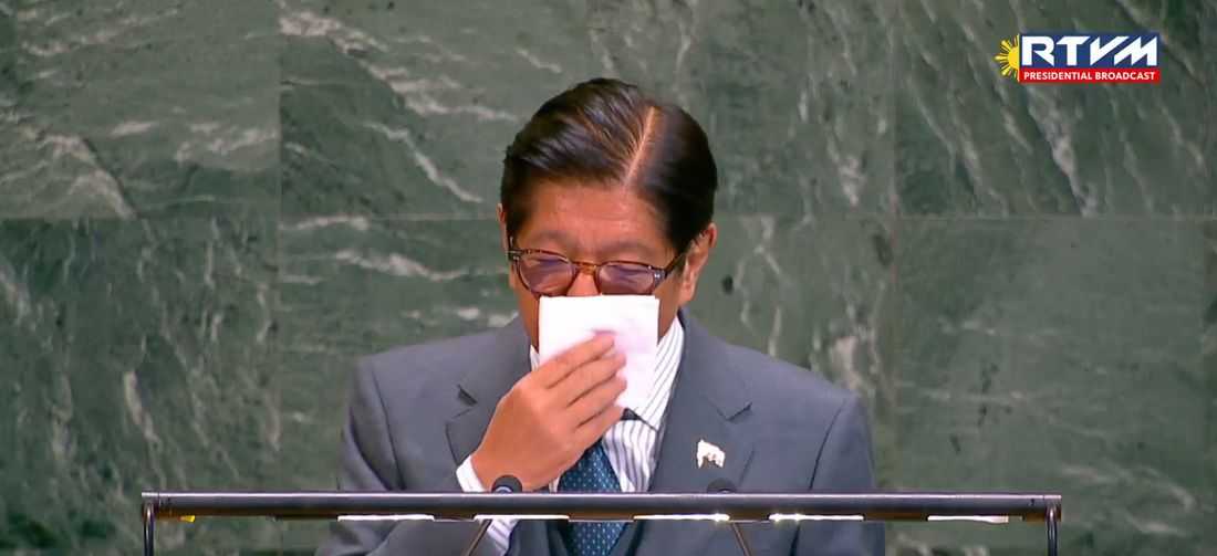 Palace: Marcos ‘okay’ after showing signs of a cold at UN Speech