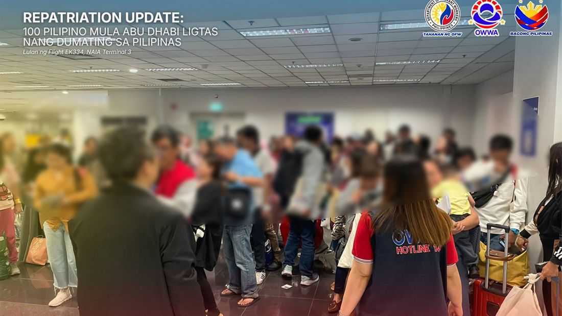 OWWA: 100 Filipinos from Abu Dhabi safely return to PH